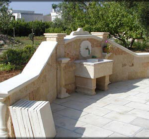 fontane da giardino realizzate con pietre naturali