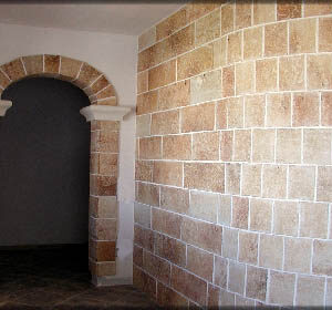 Rivestimento murale interno in pietra naturale