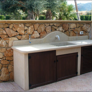 cucina in muratura per esterni